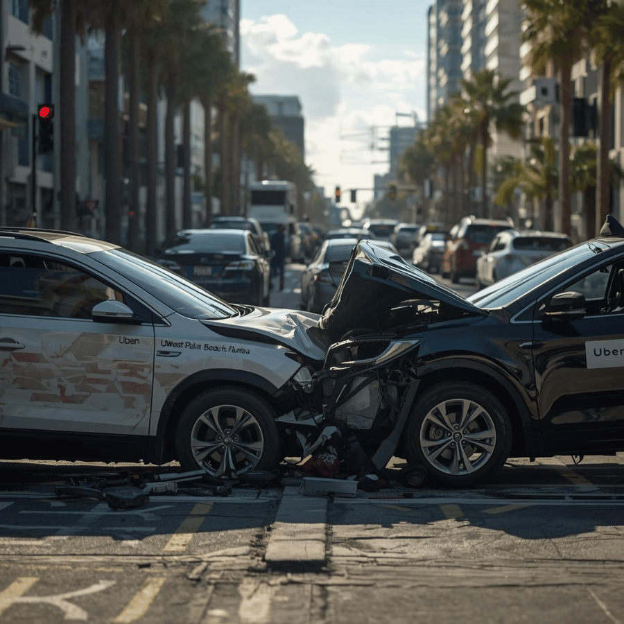 Uber accident West Palm Beach